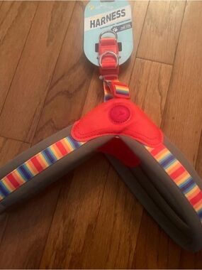 Target Rainbow Stripe dog Harness medium size dog